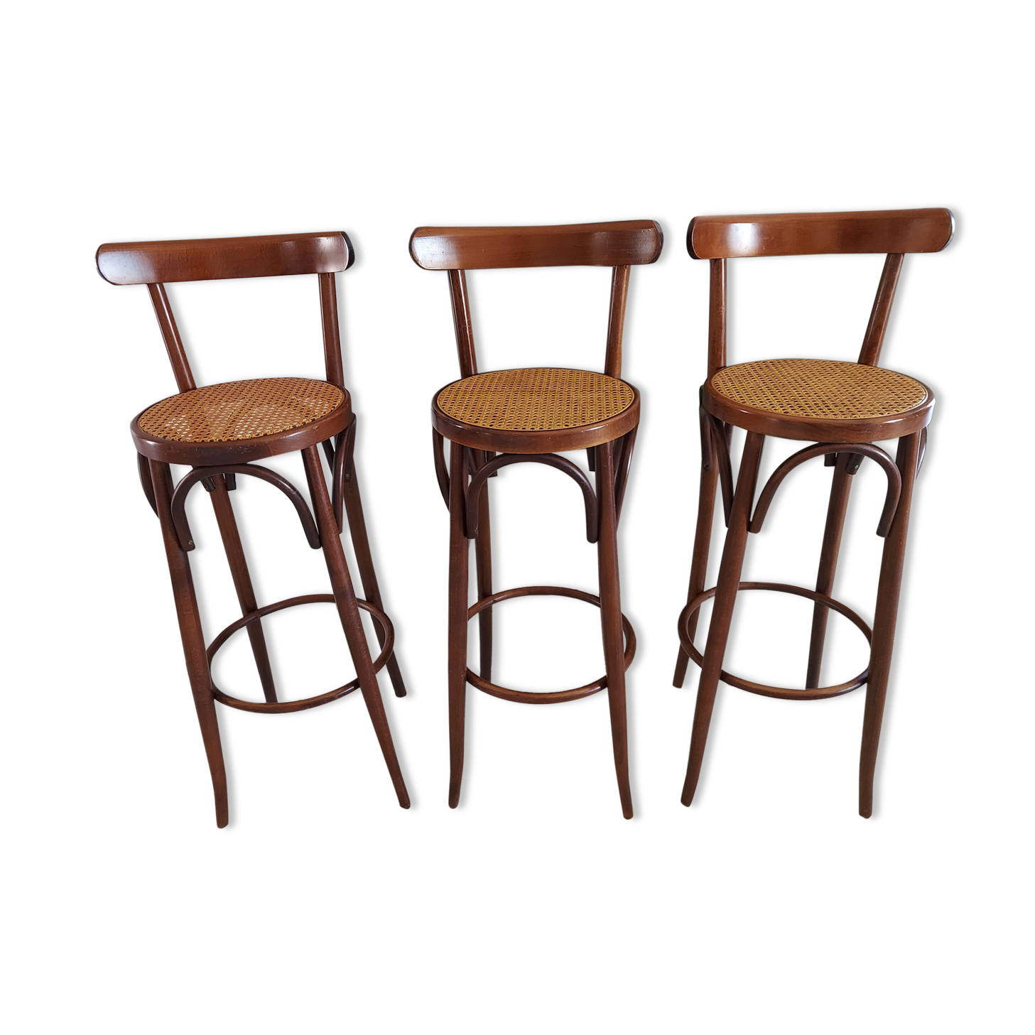 Lot 3 stools of Bar Bistrot vintage 1970s