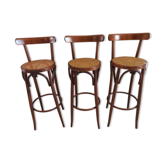 Lot 3 stools of Bar Bistrot vintage 1970s