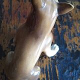 Royal dux - porcelain dog - h 11.5 cm - pink triangle mark