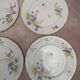 Set of 12 dessert plates in Limoges porcelain GDA France – floral design