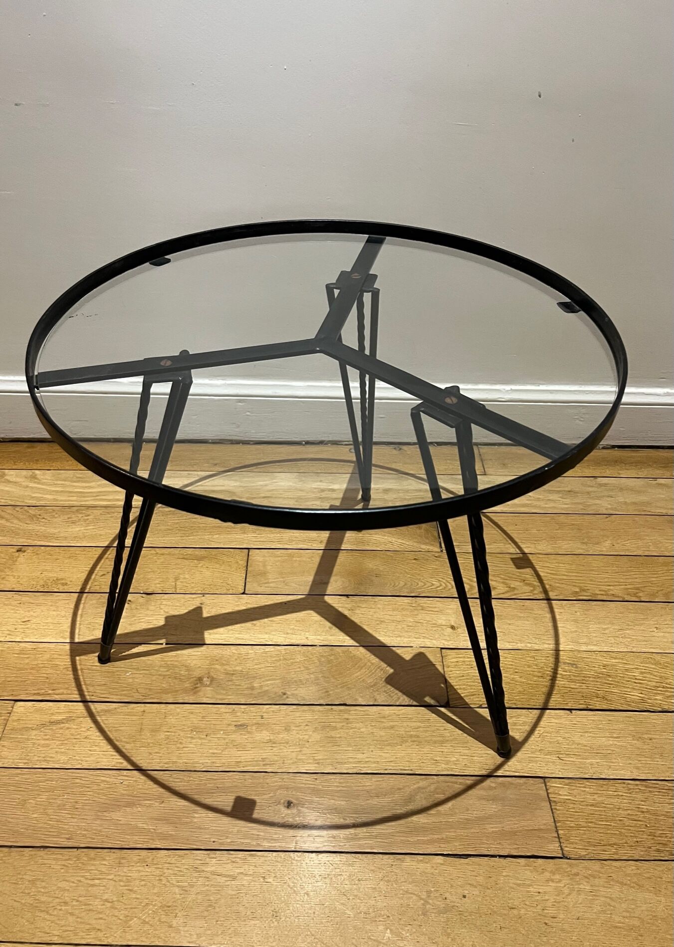 Wrought iron gueridon 1950