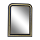 Louis Philippe mirror in blackened and gilded wood, 74 x 102 cm
