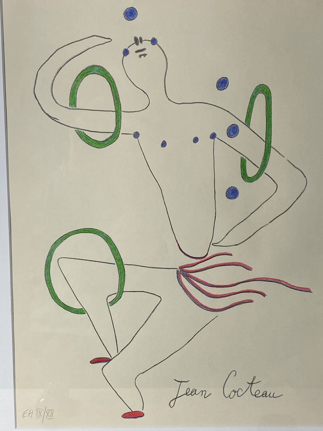 Lithograph, artist's proof Jean Cocteau