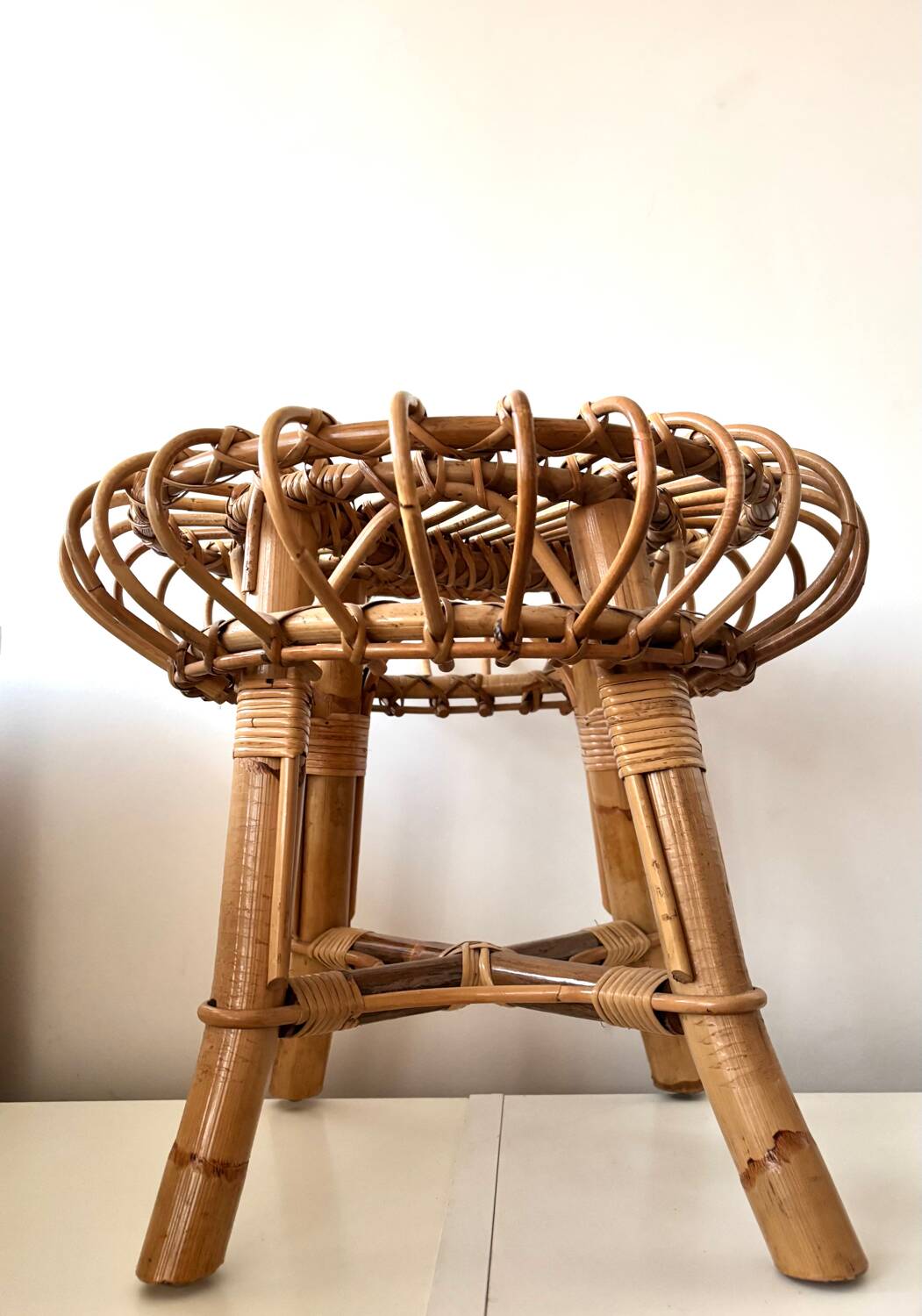 Franco Albini rattan side table 1960