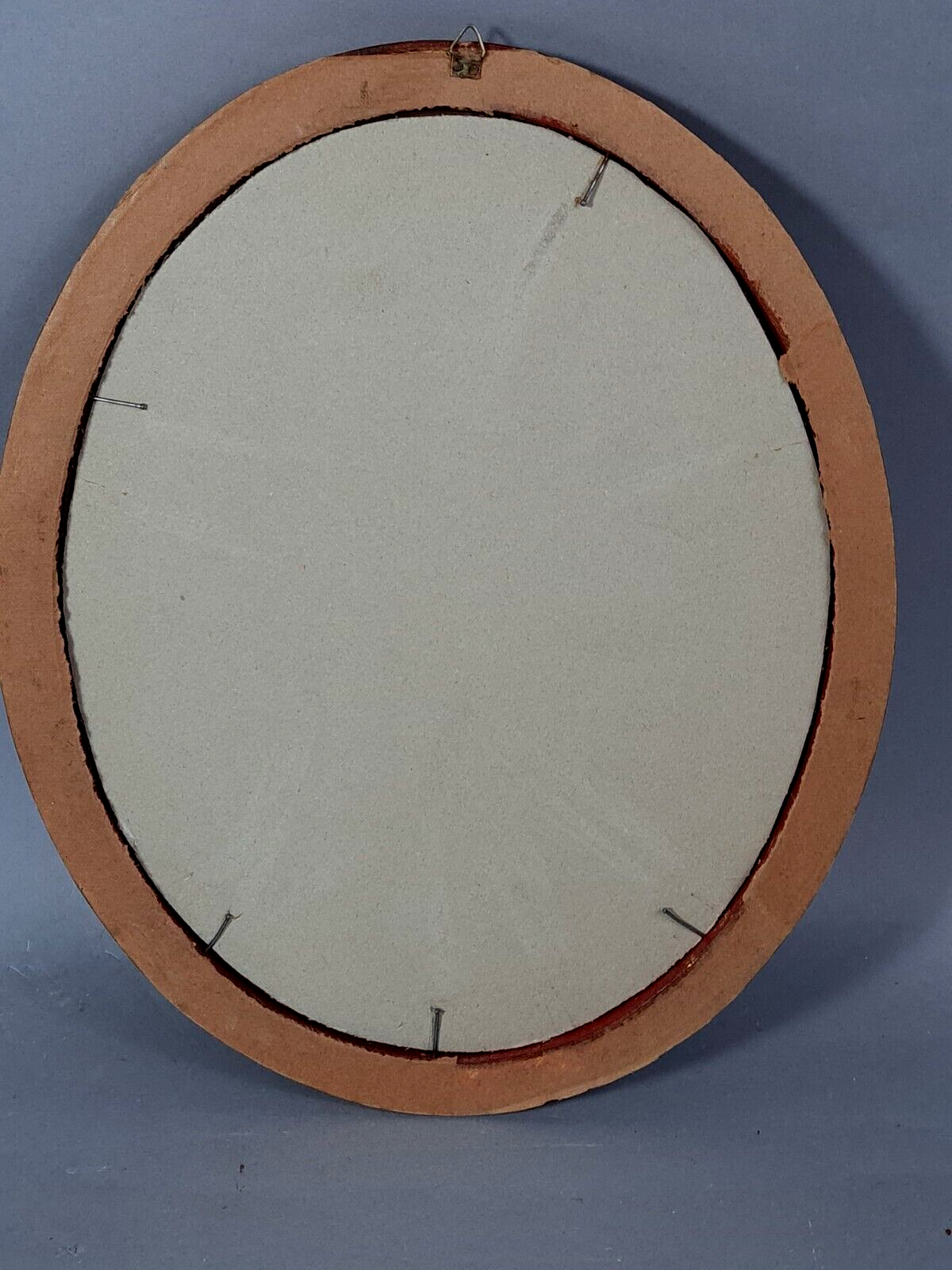 Oval frame curved glass gilded wood gold leaf 34x28 foliage 29.5x23.5 cm SB