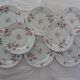 8 flat plates Haviland 426112 Sylvie flowers small roses Limoges