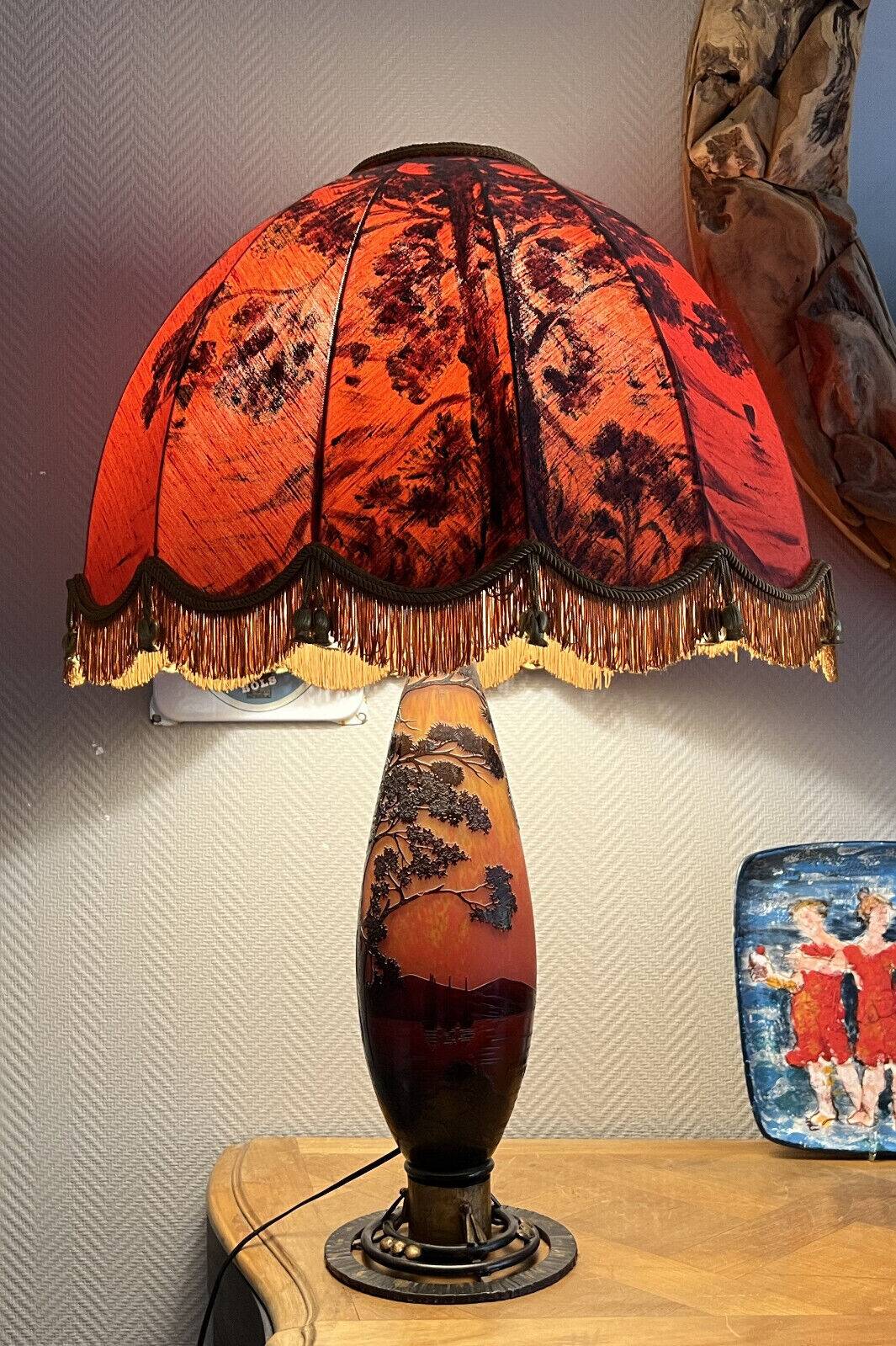 Glass paste lamp from the Art Nouveau period around 1900