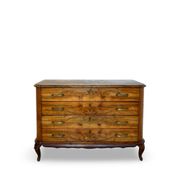 Italian art deco burl walnut chest of drawers, 1930s/1940s
