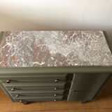 Olive green chest of drawers