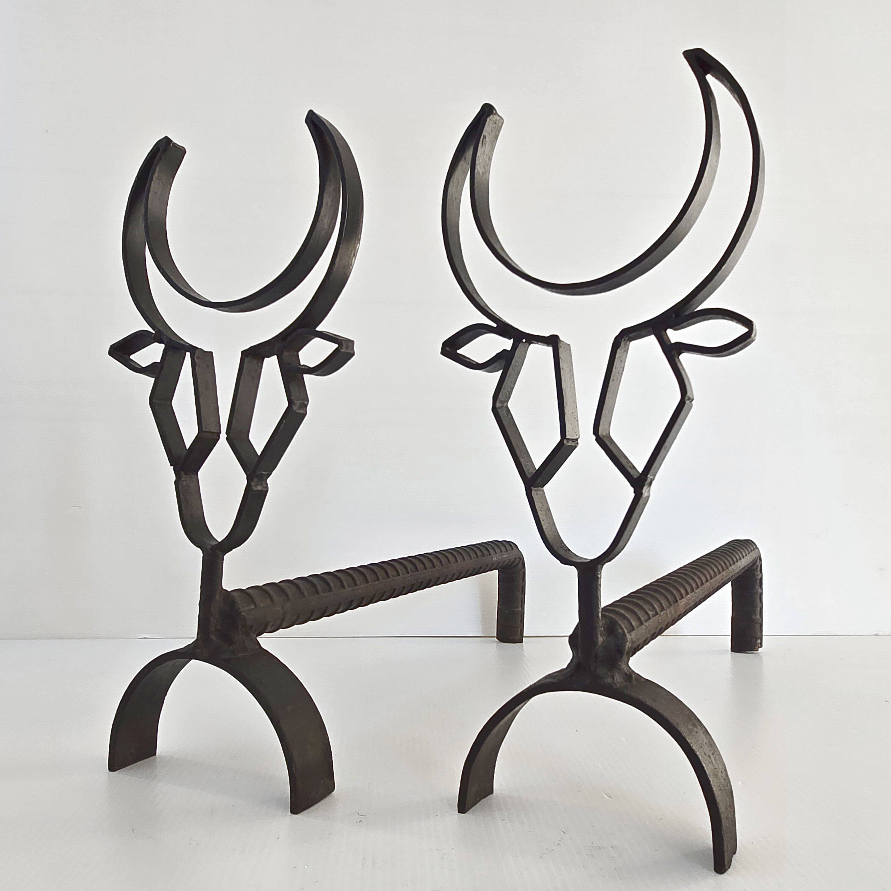 Pair of vintage 1960s andirons