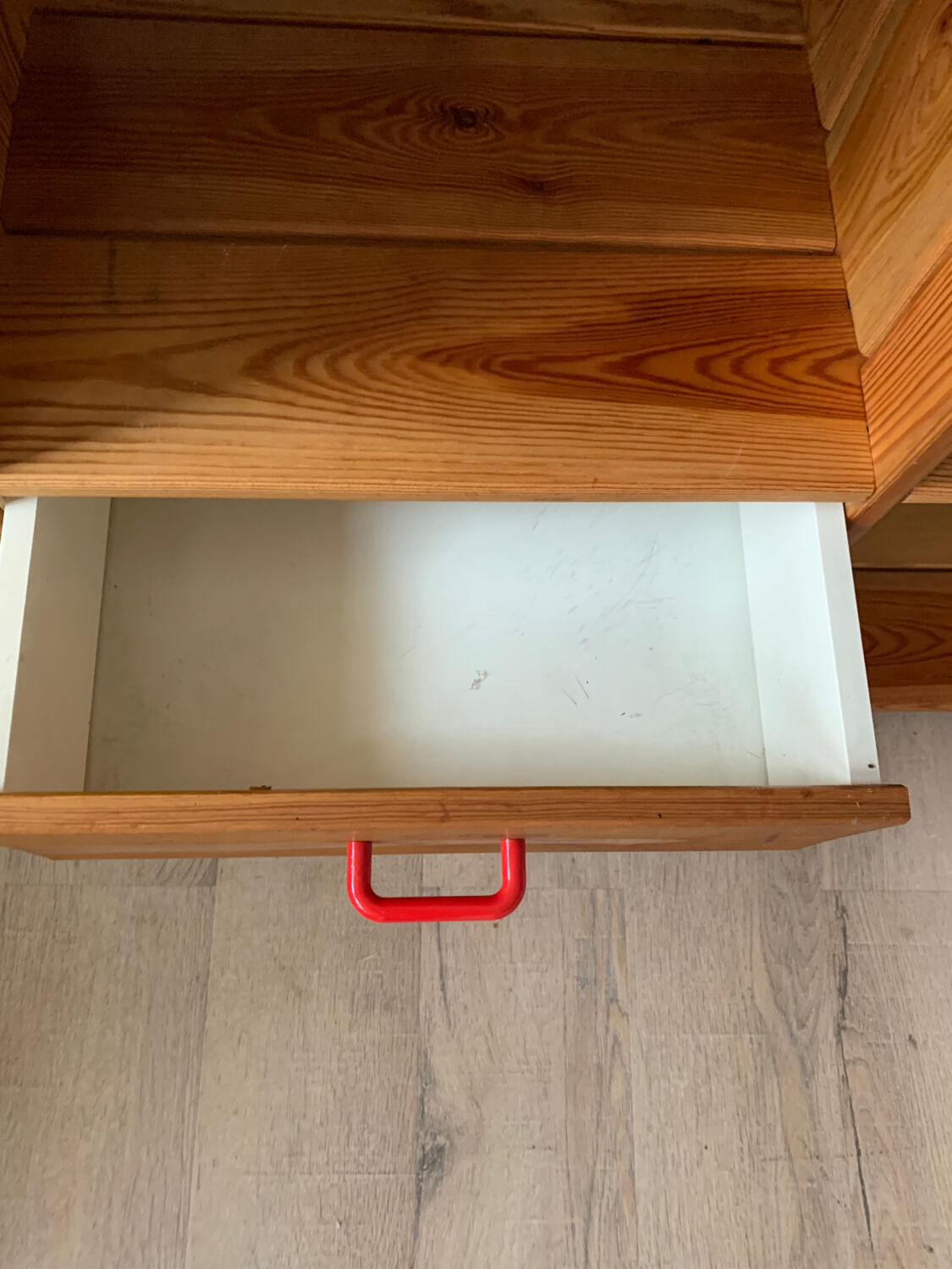 Pine staircase shelf 80s