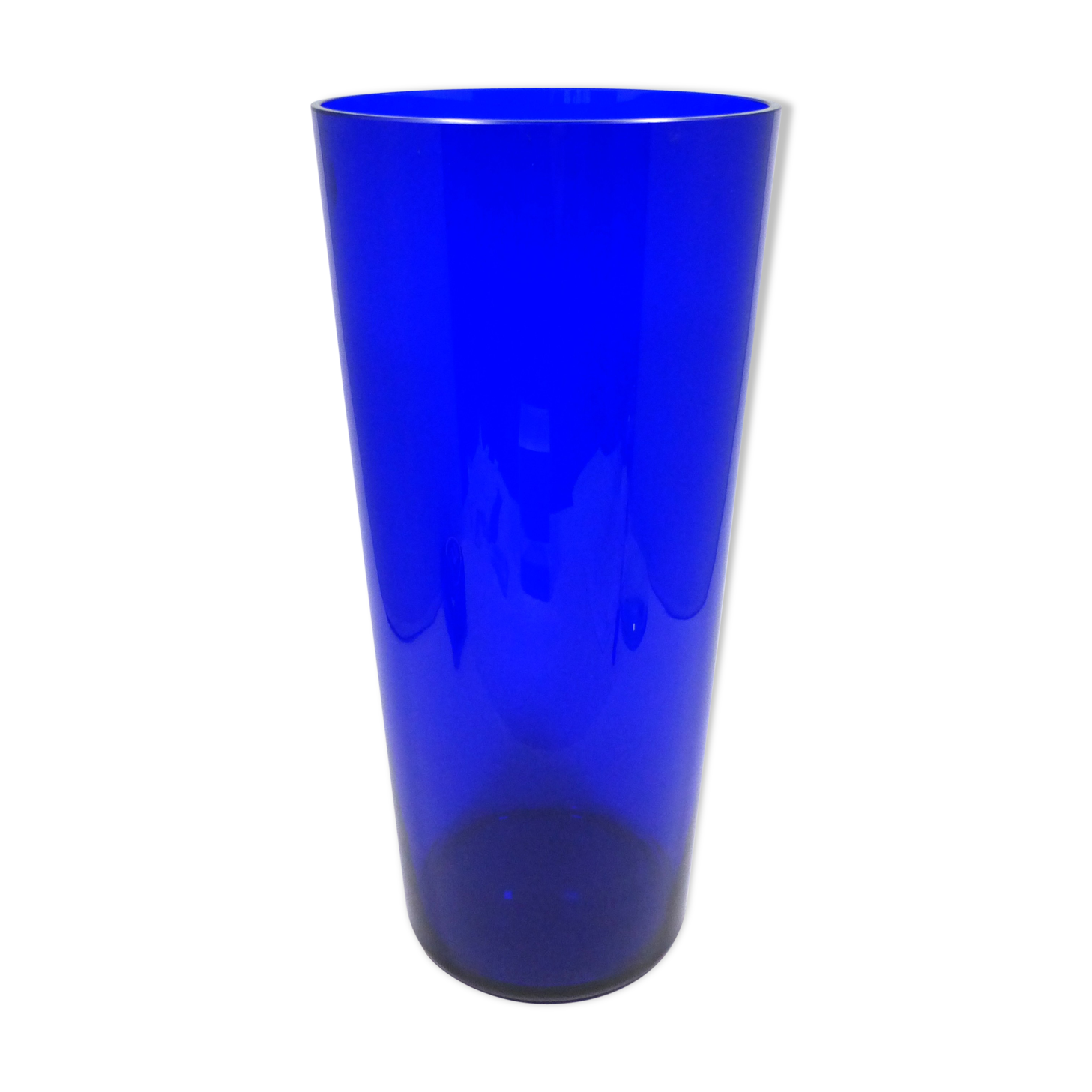 Czech cobalt blue parquet vase 1950-1960