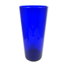 Vase de parquet bleu cobalt tchèque 1950-1960