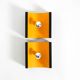 Pair of 60s Space Age metal wall lamps by Klaus Hempel for Kaiser Leuchten