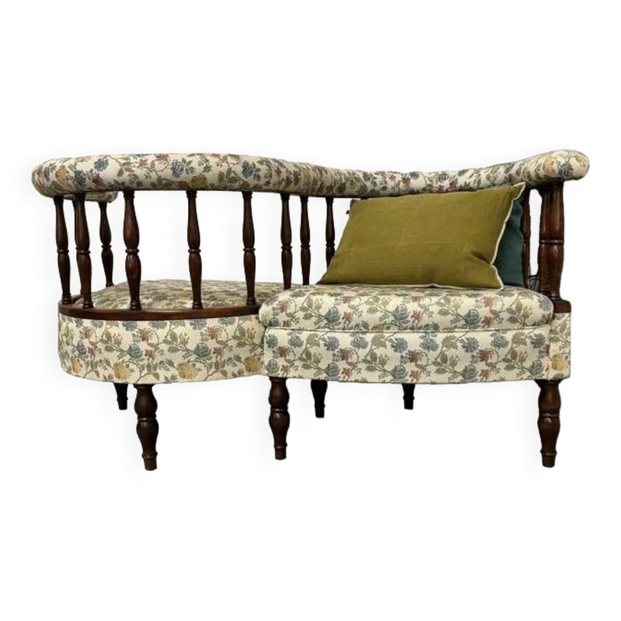 Napoleon III style conversation or confidant bench