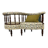 Napoleon III style conversation or confidant bench