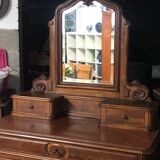 Dressing table chest of drawers with stylish marble top