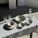 Vintage fruit salad service consisting of a bowl and 7 small dishes.