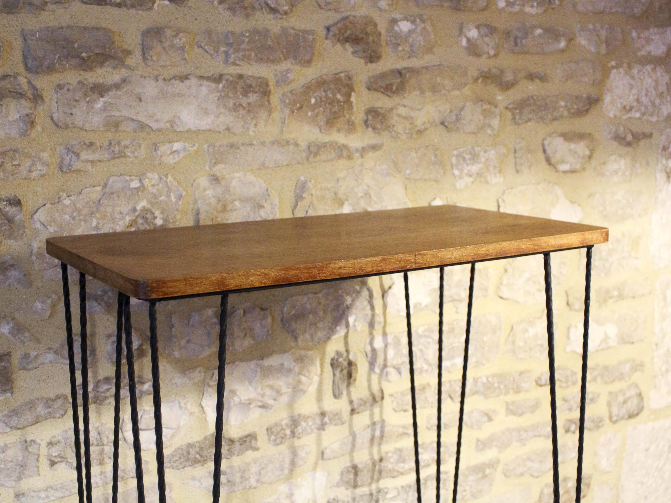 Wrought iron rolling trolley from the 60s