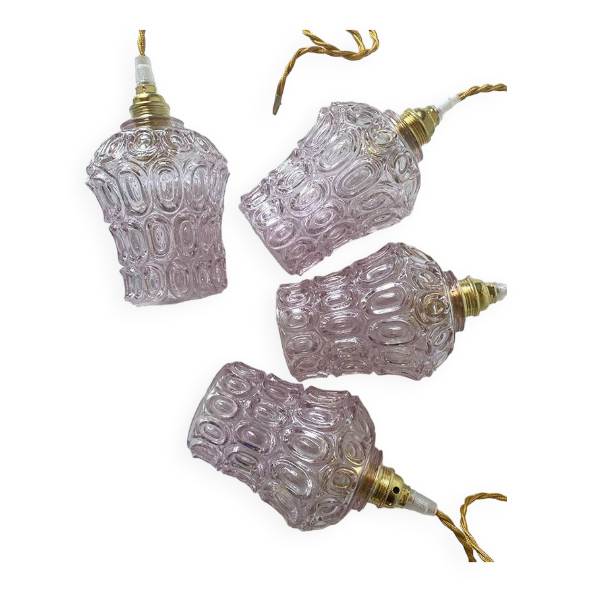 Lilac molded glass globe