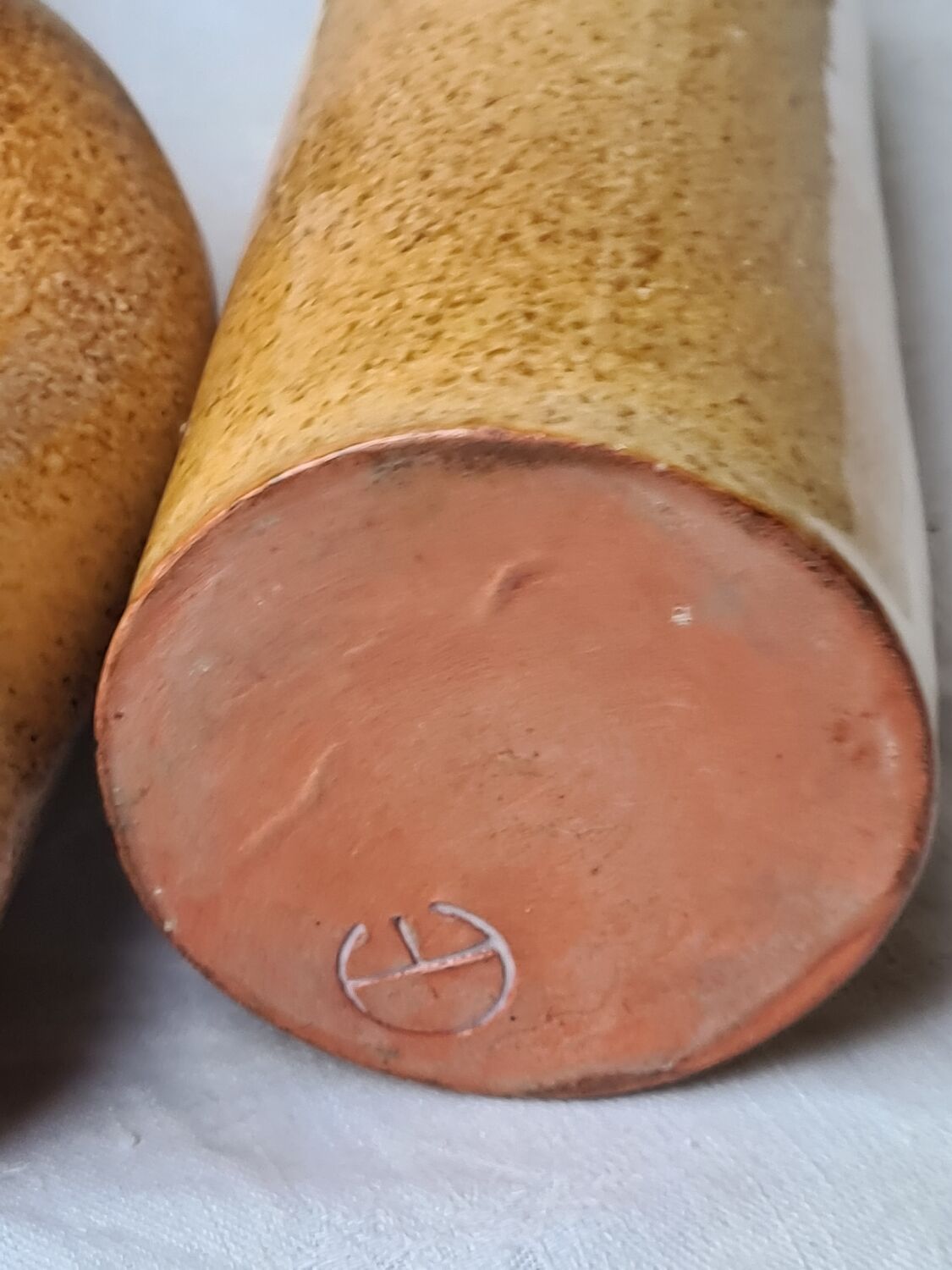 Two bottles glazed terracotta sculpture