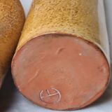 Two bottles glazed terracotta sculpture