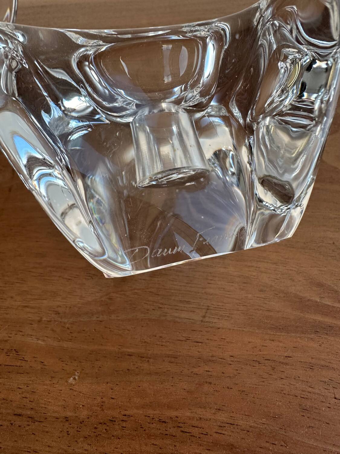 Pair of Daum candlesticks