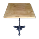 Bistro table feet in iron cast and solid wood tray