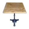 Bistro table feet in iron cast and solid wood tray