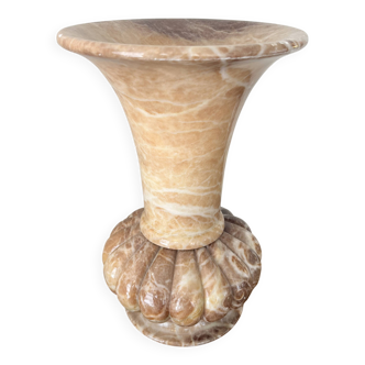 Vase vintage en onyx miel