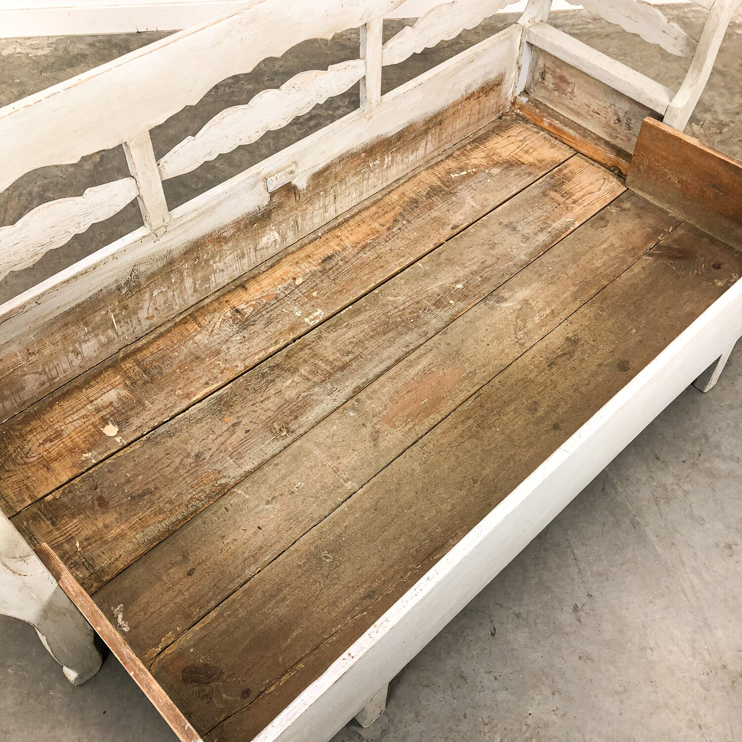 Swedish antique painted wooden sofa 19th century