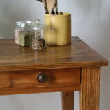 Farmhouse side table in old wood