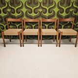 Set of 4 Danish chairs, 1970.
