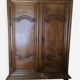 Louis XIV wardrobe in light walnut, 18th century.