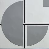 Modernist mirror by Guy Loriot, Meilleur Ouvrier de France, circa 1980