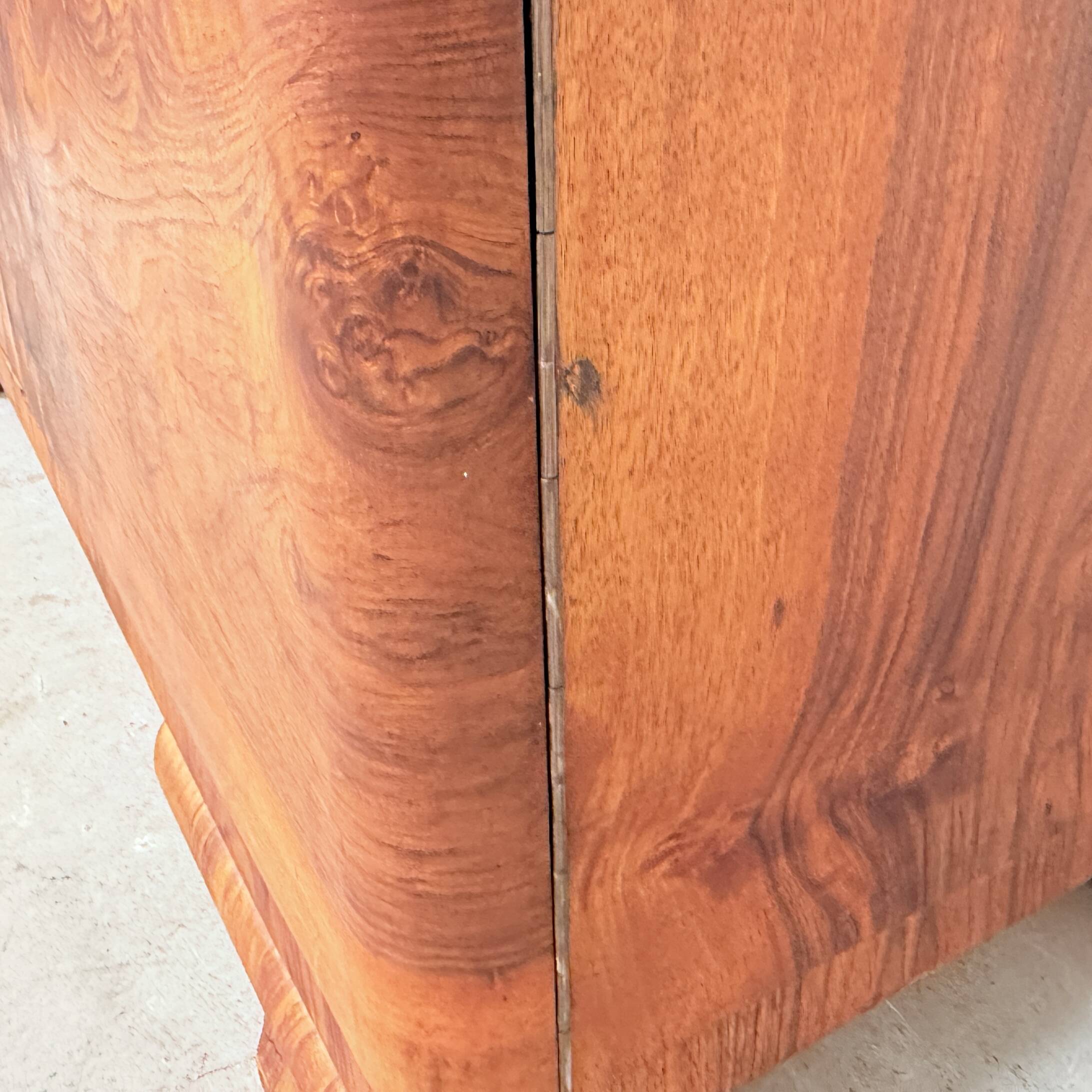 Vintage Art Deco-style walnut cabinet