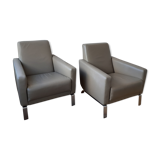 2 fauteuils cuir
