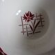 Saladier Sylvia Digoin Sarreguemines fleur rouge Art Deco
