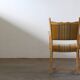 Vintage Danish Solid Oak Brutalist Armchair, Henning Kjærnulf style, 1960s