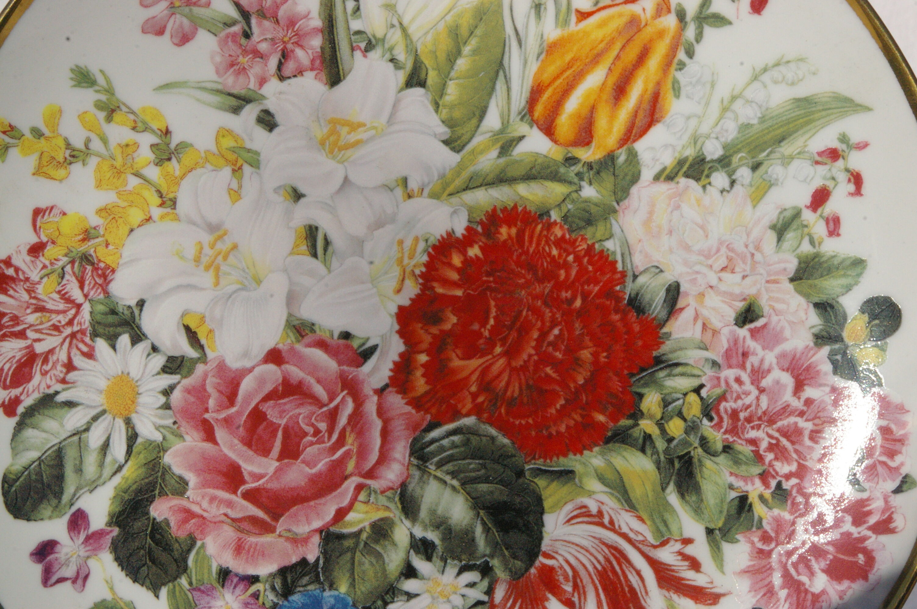 Decorative plate Bouquet Porcelain Franklin Mint