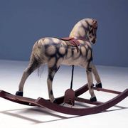 Antique rocking horse, Czechoslovakia, 1940s