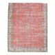 7x9 Turkish Soft Red Bordered Rug, 220x272 Cm