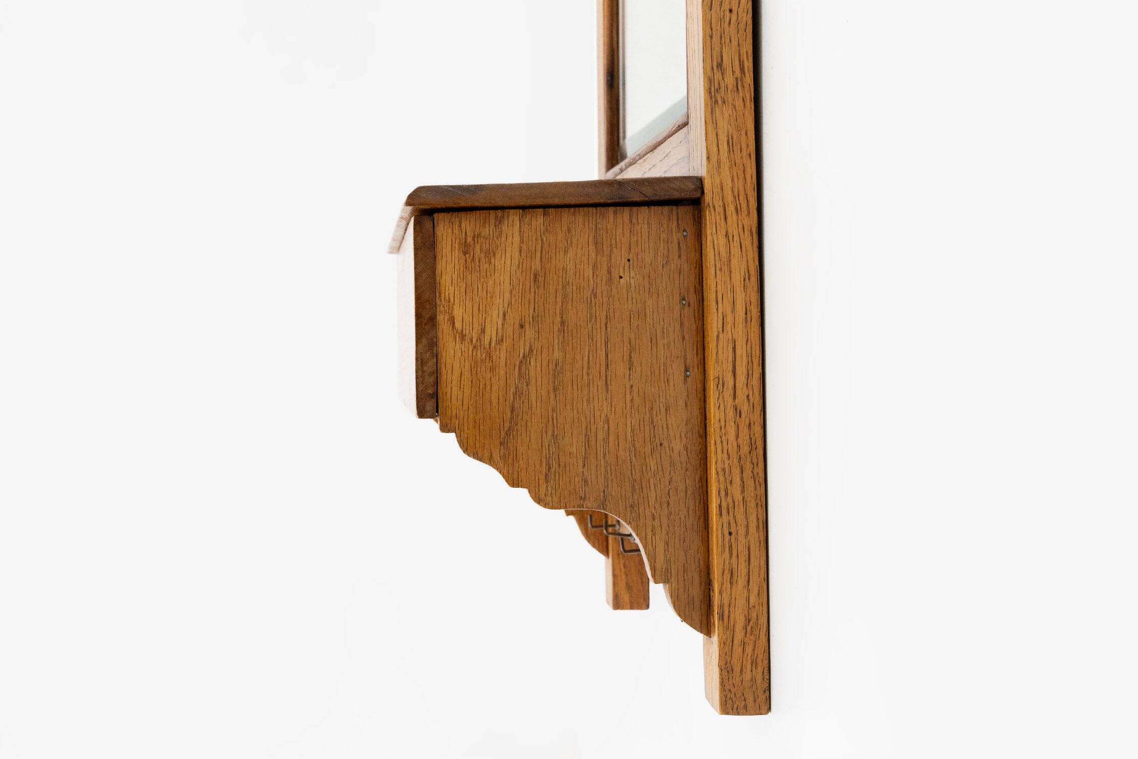 Item Name French Wooden Shaving Cabinet with Mirror, 1890s
