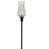 Table lamp with an antique bubbled glass lampshade in the shape of a tulip