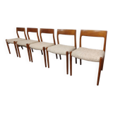 Dining Room Chairs Model No. 77 by Niels Otto Møller, Set of 5