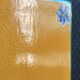Yellow glazed ceramic trivet signed l. drimmer