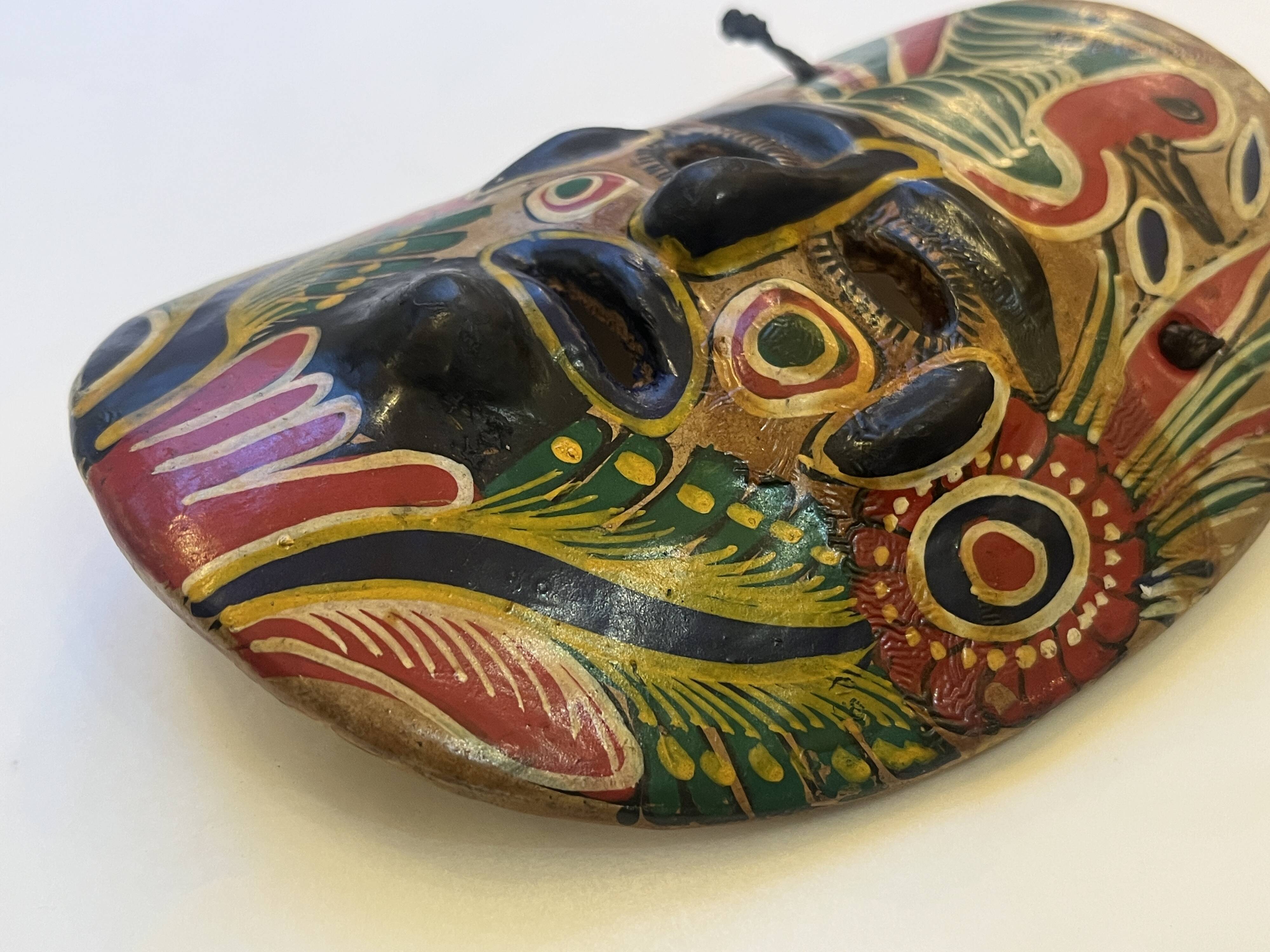 Colored terracotta mask, Mexico 1970s