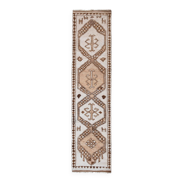 Vintage Turkish hallway rug 83x350 cm