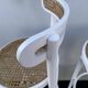 High stools in cane and curved wood 1970-1980