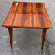 Scandinavian extendable dining table in lacquered wood and rosewood, 150cm.